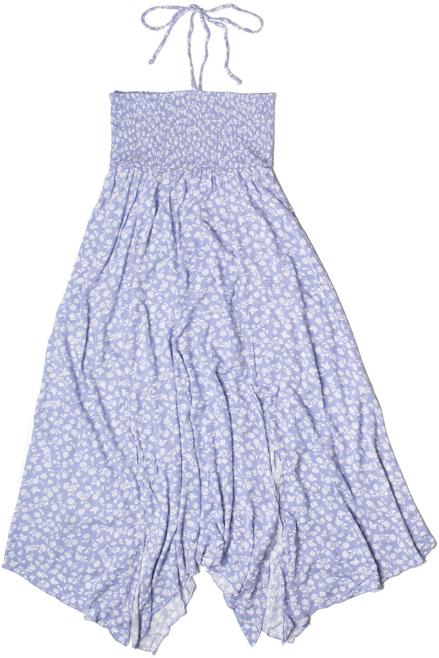 Floral Smocked Hanky Hem Dress