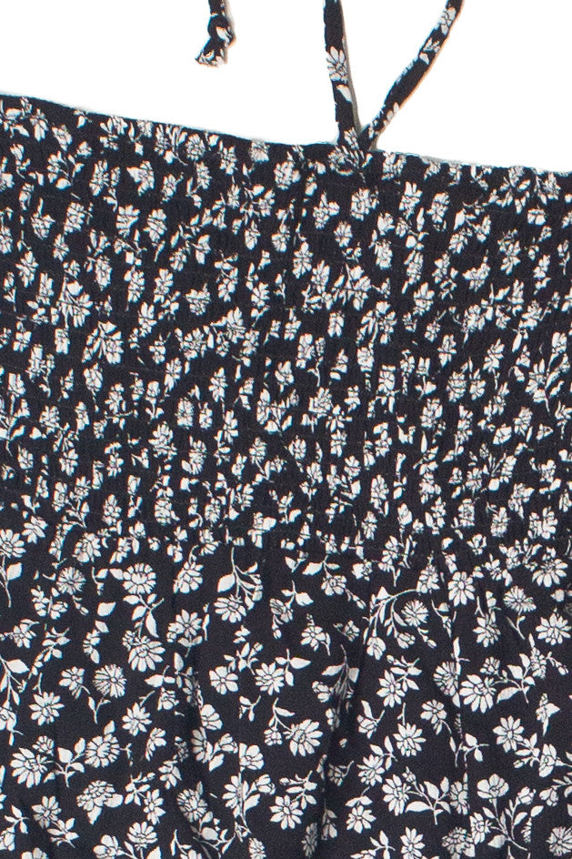 Floral Smocked Hanky Hem Dress