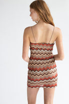 Chevron Crochet Mini Dress