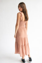 Gauze Ruffle Strap Maxi Dress