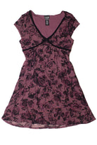 Mesh Fit & Flare Floral Mini Dress