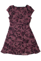 Mesh Fit & Flare Floral Mini Dress