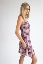 Floral Mesh Hanky Hem Dress
