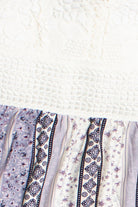 Lace Top Border Print Maxi Dress