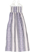 Lace Top Border Print Maxi Dress