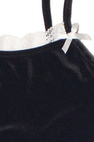 Lace And Bow Velvet Mini Dress