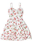 Cherry Print Tiered Mini Dress