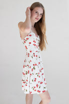 Cherry Print Tiered Mini Dress
