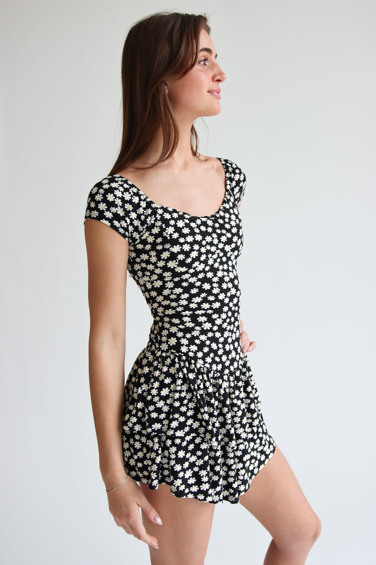 Daisy Ruffle Dress Side View