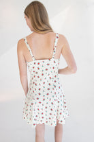 Rose Print Fit & Flare Mini Dress