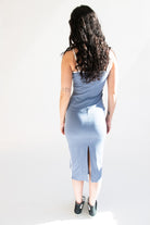 Contrast Trim Tie Front Maxi Dress