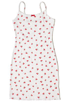 Bow Detail Fruit Print Mini Dress