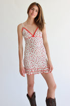 Pointelle Floral Ruffle Dress