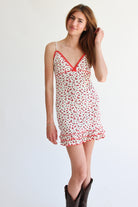 Pointelle Floral Ruffle Dress
