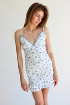 Pointelle Floral Ruffle Dress
