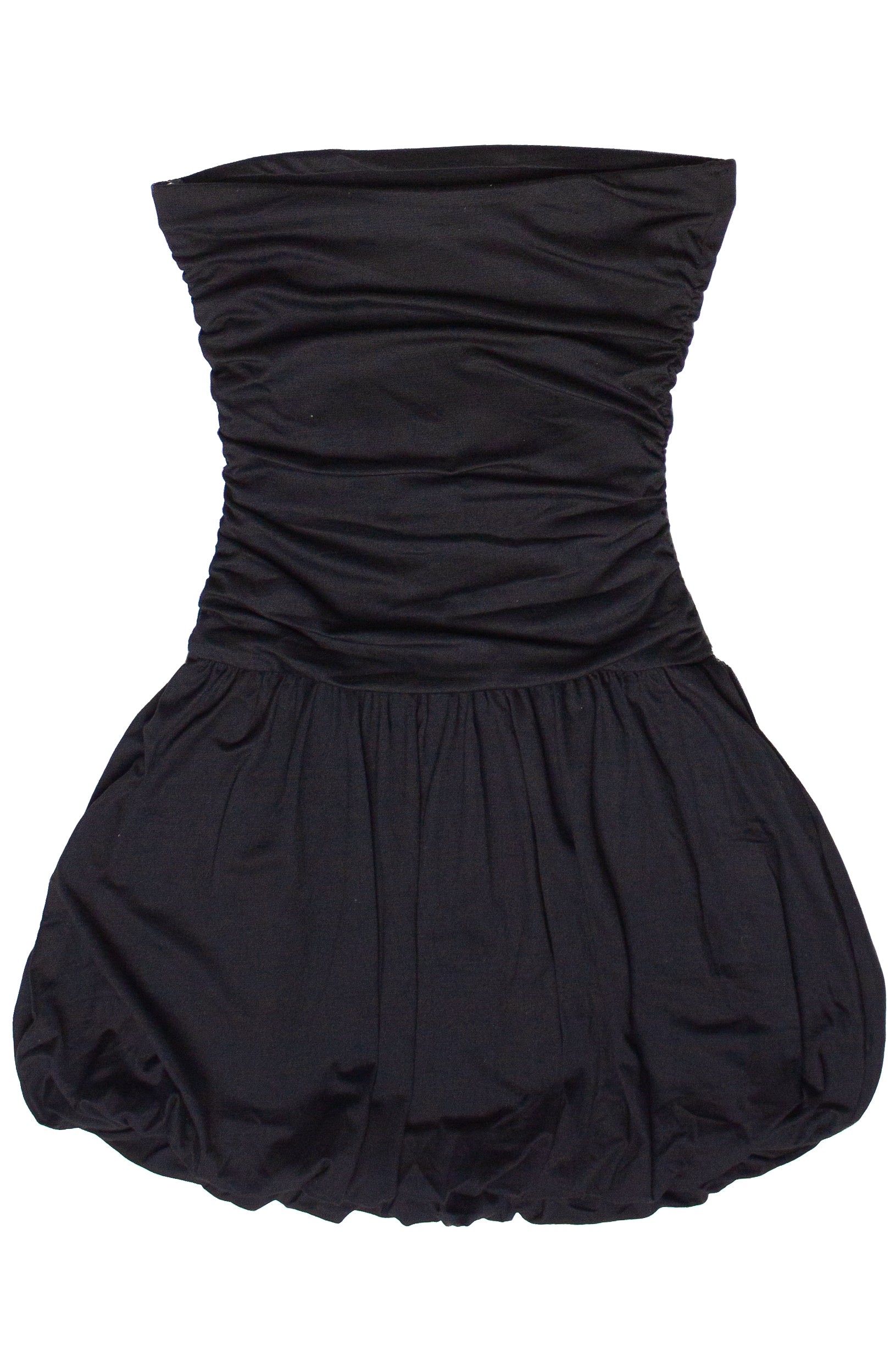 Strapless Bubble Hem Mini Dress