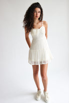 Floral Lace Bustier Mini Dress