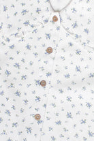 Floral Peter Pan Collar Denim Dress