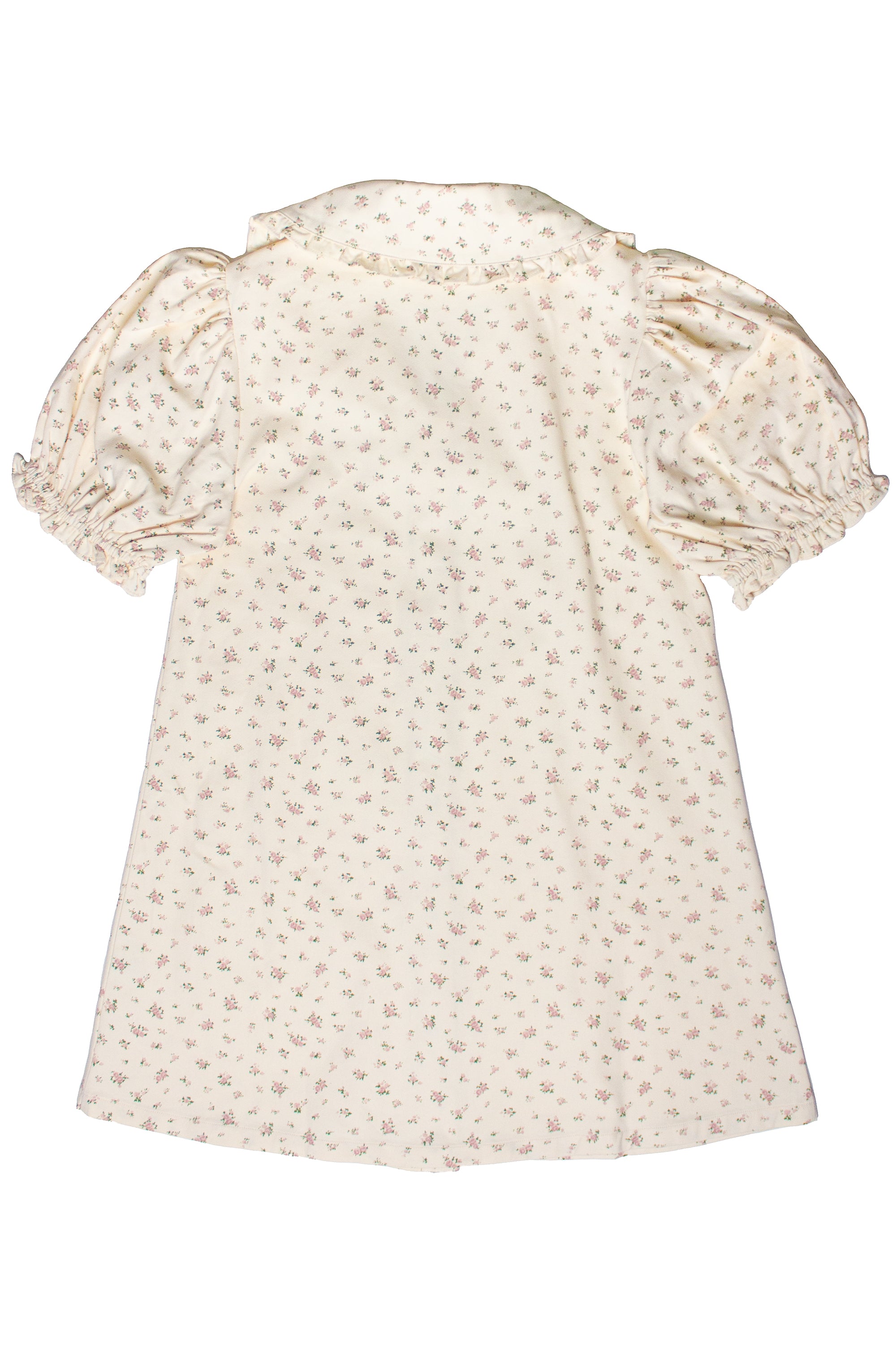 Floral Peter Pan Collar Denim Dress