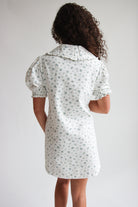 Floral Peter Pan Collar Denim Dress