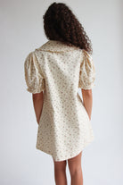 Floral Peter Pan Collar Denim Dress