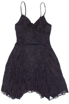 Mesh Lace Hanky Hem Mini Dress
