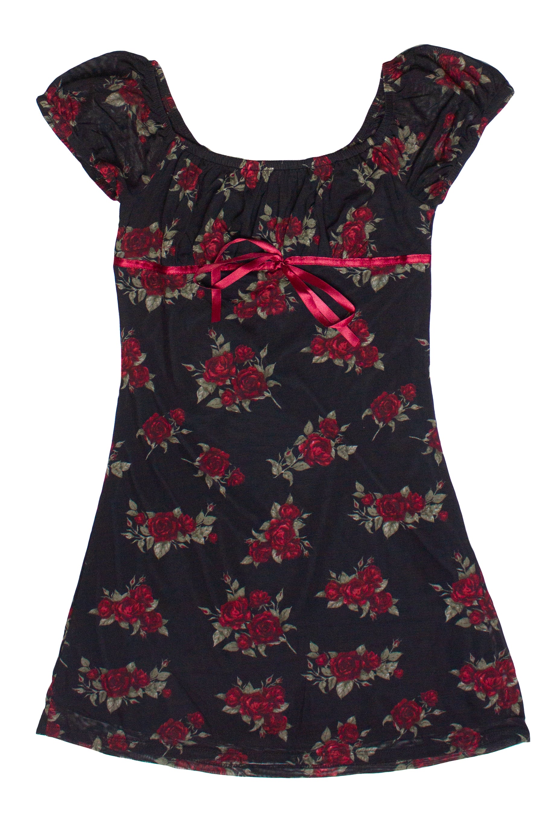 Rose Print Mesh Empire Waist Mini Dress Ragstock Rose Print Mesh Empire Waist Mini Dress Ragstock
