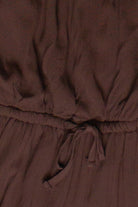 Sequin Flower Strapless Mini Dress - Brown