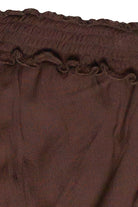 Sequin Flower Strapless Mini Dress - Brown