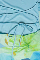 Orchid & Lily Mesh Lace Up Back Mini Dress