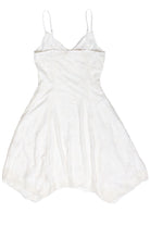 Floral Mesh Lace Hanky Hem Mini Dress