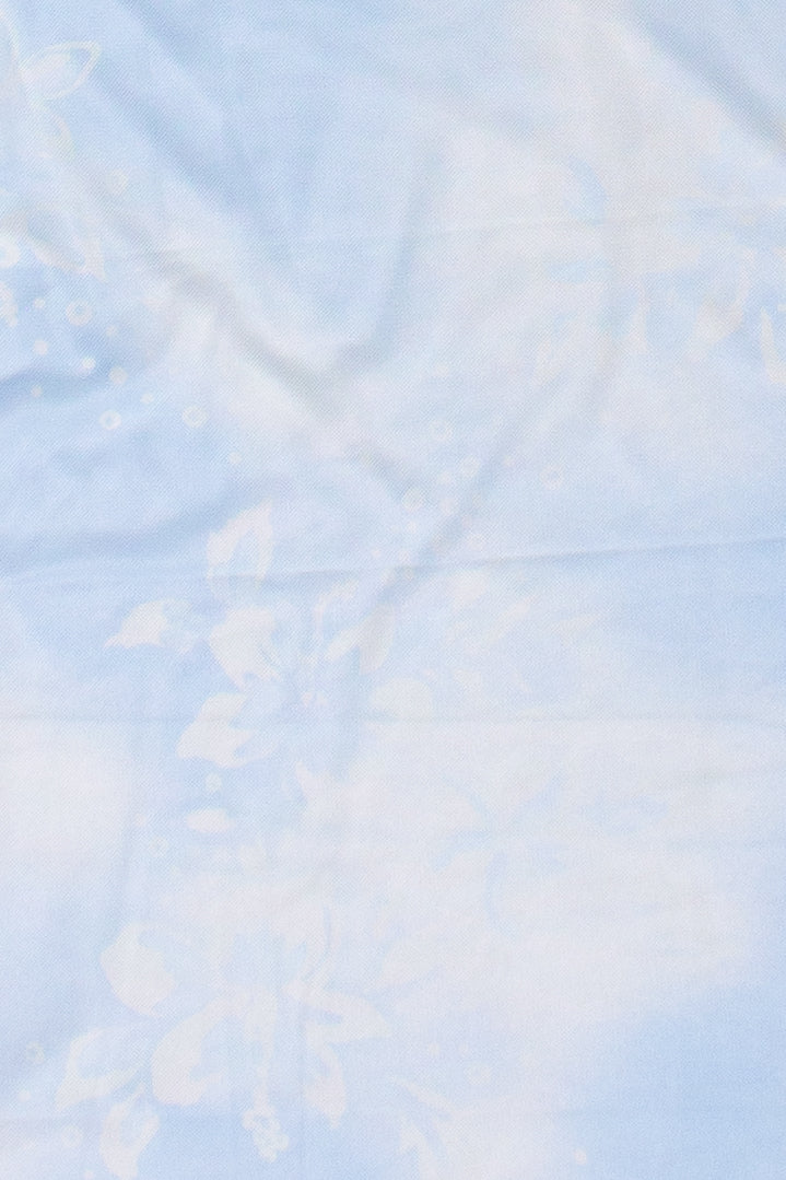 Floral Print Mesh Cami Dress - Light Blue