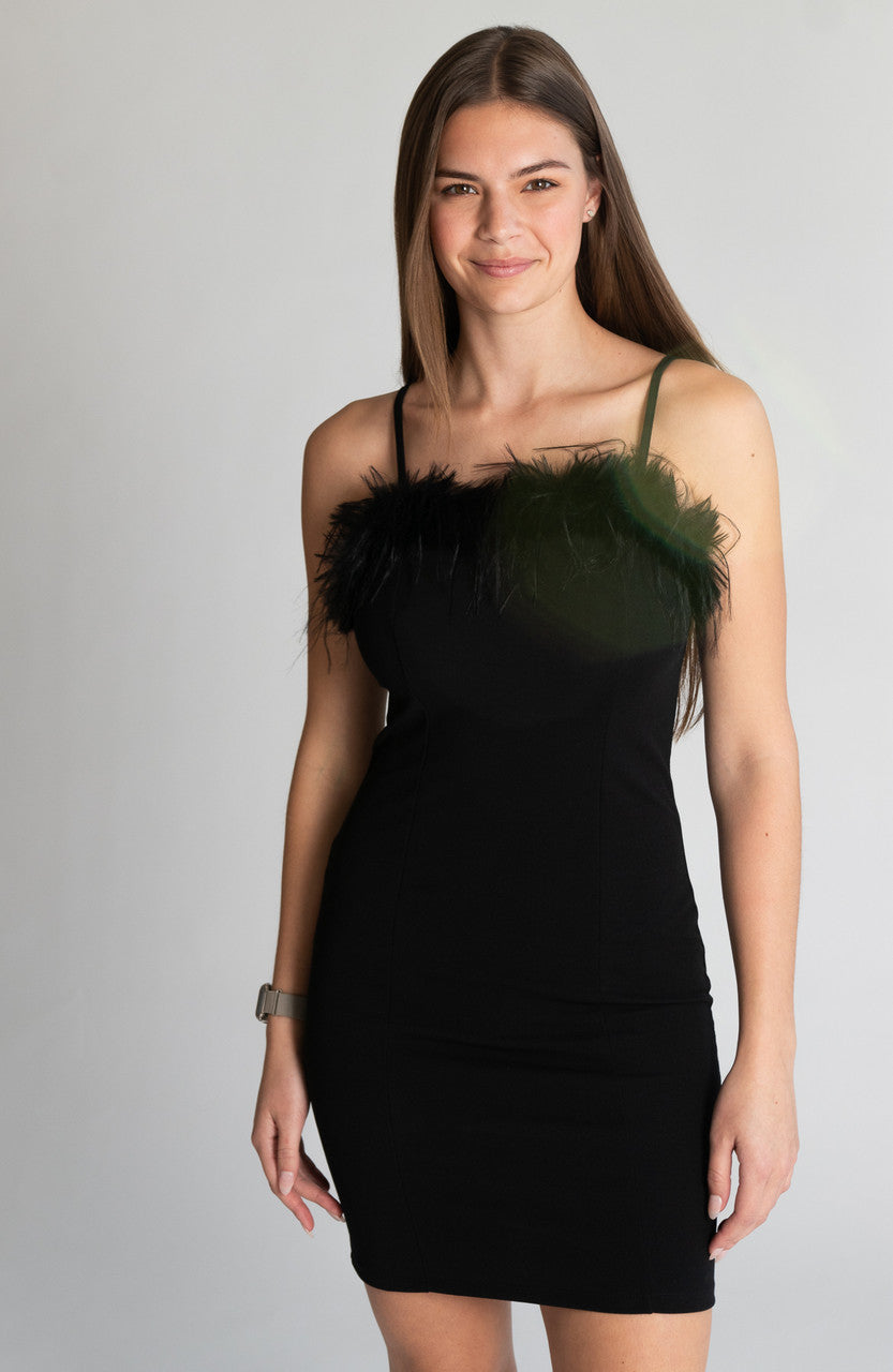 Feather Trim Cami Mini Dress – Ragstock