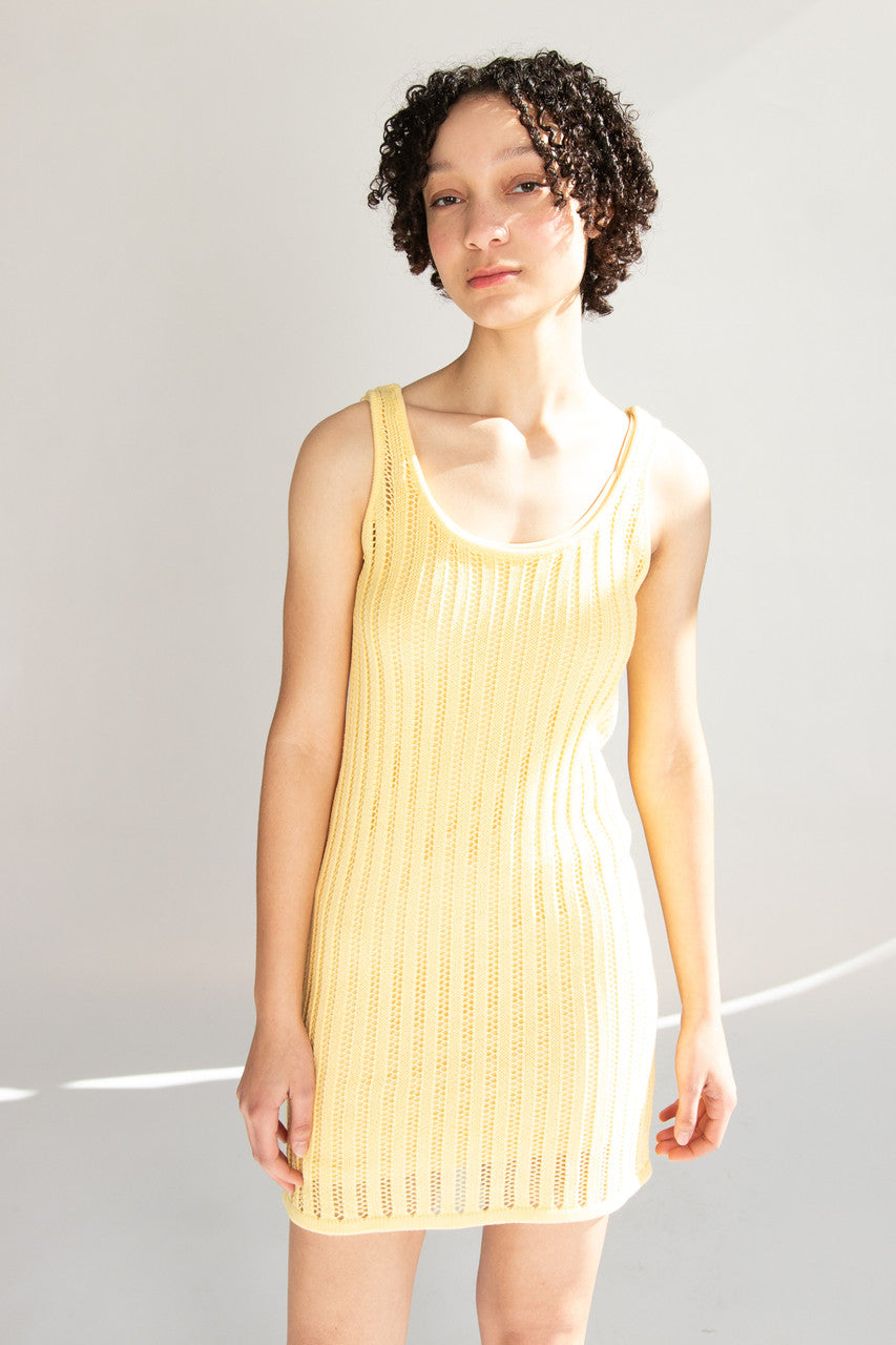 Lined Knit Mini Dress