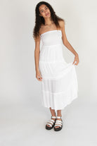 Tube Top Smocked Maxi Dress