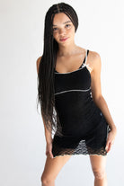 Lace and Bow Mini Dress