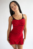 Lace and Bow Mini Dress