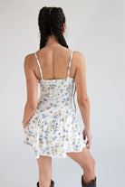 Drop Waist Patterned Mini Dress