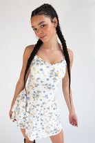 Drop Waist Patterned Mini Dress