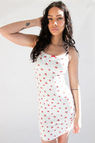 Bow Detail Fruit Print Mini Dress