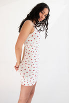 Bow Detail Fruit Print Mini Dress