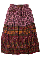 Border Print Maxi Skirt