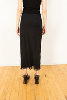 Black Mesh Midi Skirt