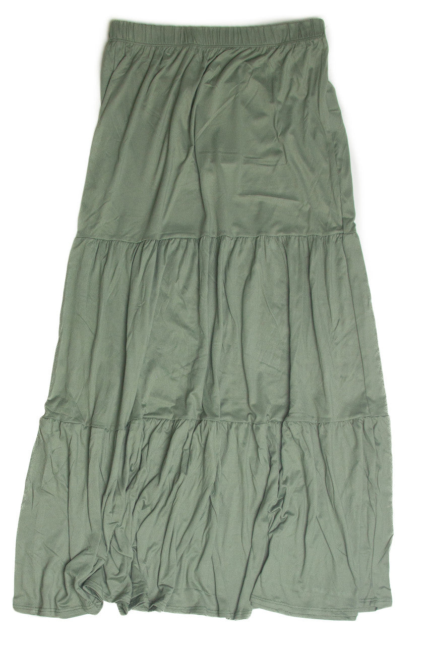 Sea Spray Brushed Maxi Skirt