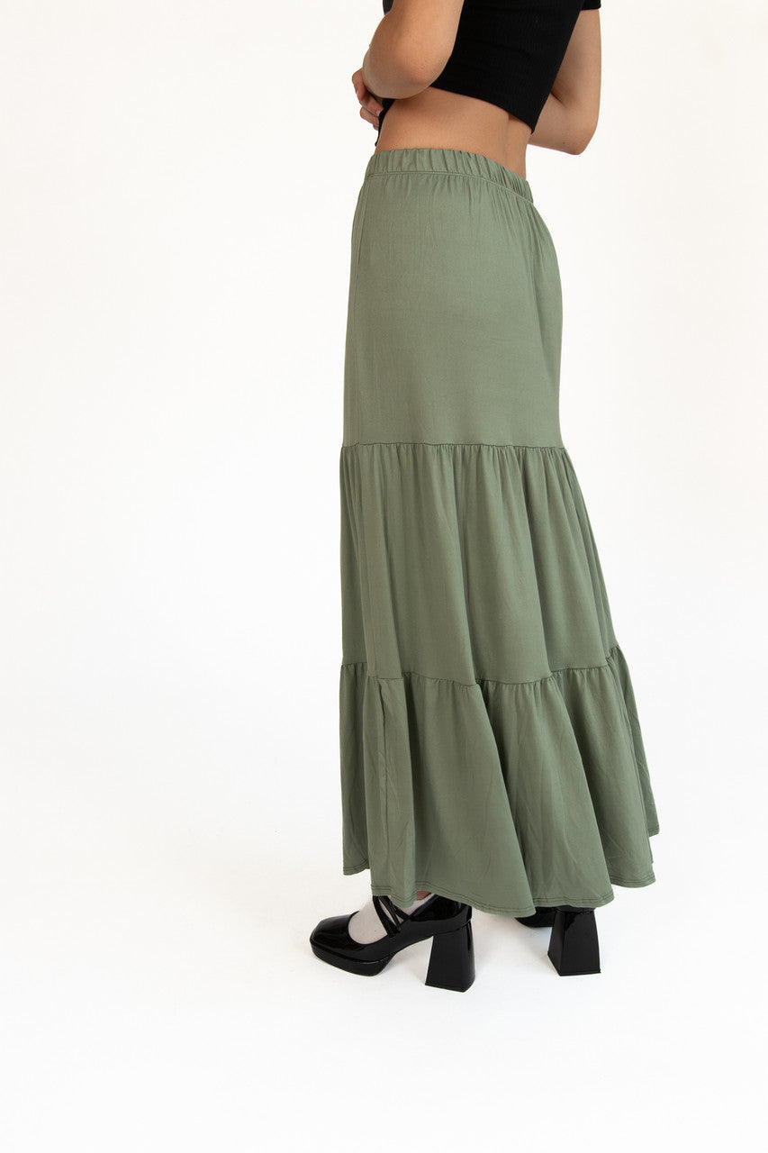 Sea Spray Brushed Maxi Skirt