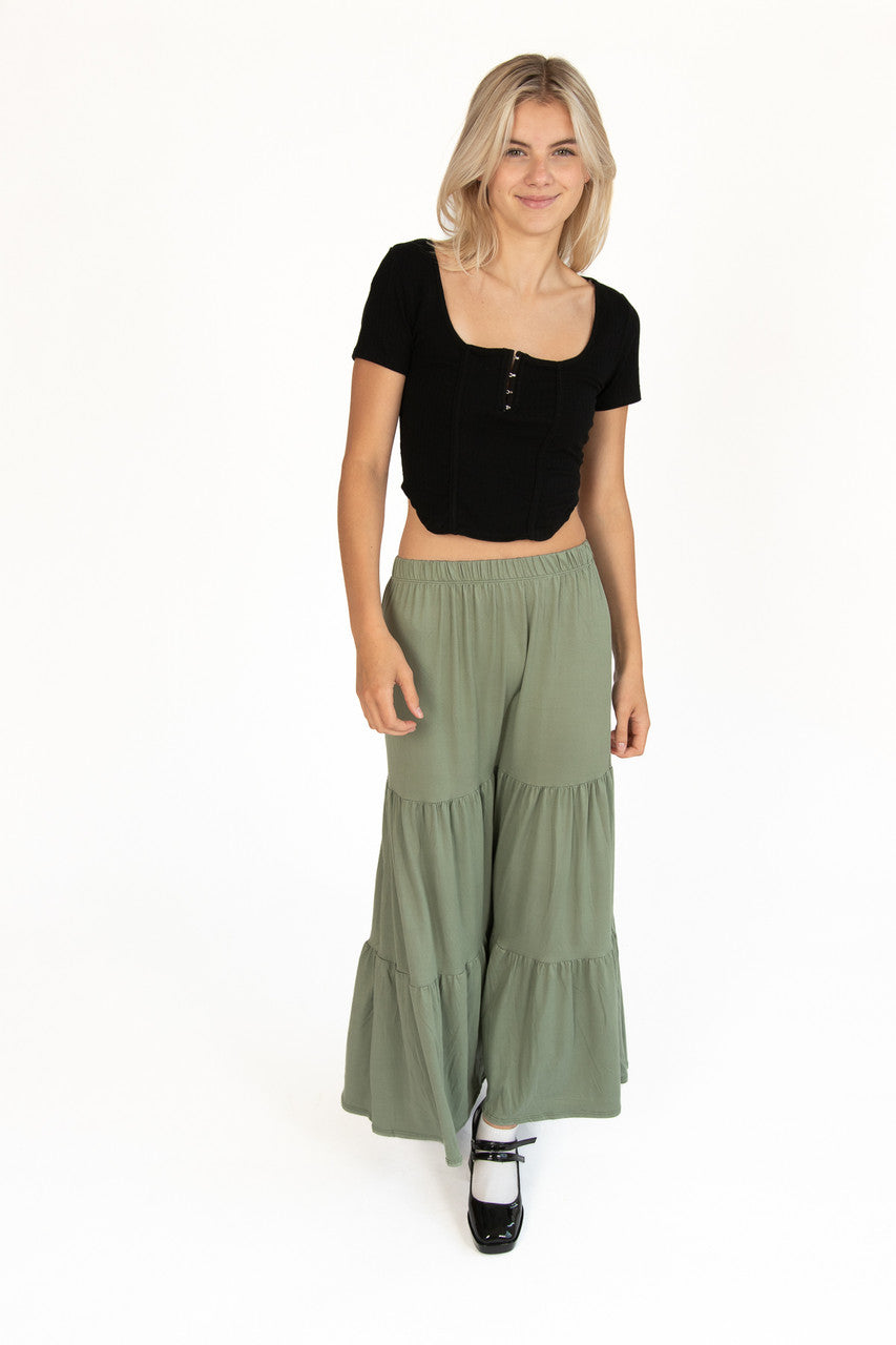 Sea Spray Brushed Maxi Skirt
