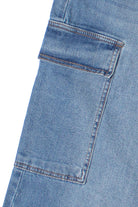 Denim Cargo Maxi Skirt