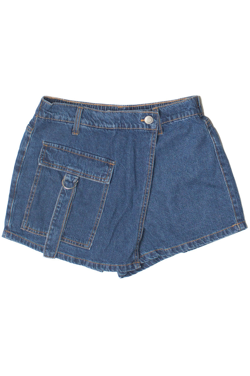 Denim Cargo Pocket Skort