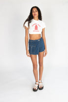 Denim Cargo Pocket Skort