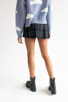 Low Rise Plaid Mini Skort